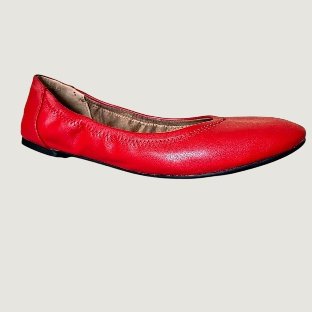 Amazon Essentials Ballet Flat Slip On Cushion Womens 7.5 Red Preppy